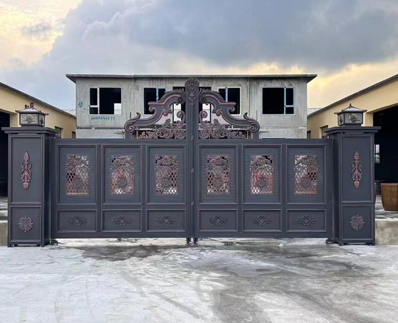 沈陽鋁藝庭院大門電動